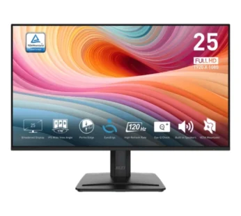 MSI Pro MP251 E2 Business Productivity Monitor (25″ FHD (1920 x 1080) Display | IPS Panel | 120Hz | 99% sRGB | 1 x HDMI, 1 x VGA, 1 x DisplayPort | Built-in 2 x 2W Speaker | 16.7M Display Colors | 1 Year Warranty)