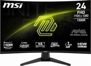 MSI MAG 244C Curved Gaming Monitor (23.6″ (FHD, 1920 x 1080) VA Display | Ultra-Smooth 180Hz | 1ms Fast Response | 1500R | 16:9 | 16.7M Colors | 105% sRGB, 84% DCI-P3, 87% Adobe RGB | HDMI 2.0b, DP 1.2a | Adaptive-Sync | HDR Ready | 1-Year Warranty)