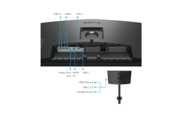 BenQ PD2705UA Ergo Arm Designer Monitor    27" 4K UHD Professional Designer Monitor | Ergo Arm Stand | 99% sRGB | USB-C | Daisy Chain | Creator Series