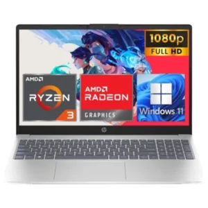 HP NoteBook 15-fc0124nia (AMD Ryzen 3 7320U Processor | 8GB RAM | 512GB SSD Storage | 15.6" (FHD, 1920 x 1080) Anti-Glare Display | AMD Radeon Graphics Card | Wi-Fi 6 & BT 5.3 | Backlit Keyboard | Windows 11 | 1 Year Warranty | Natural Silver)
