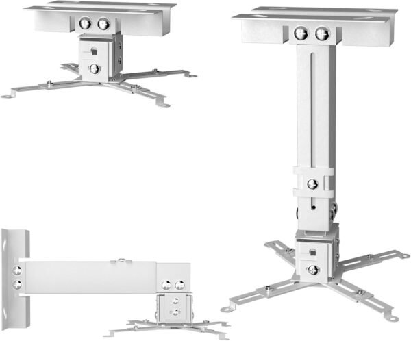 Projector Ceiling Mount | Adjustable Universal Ceiling Bracket | Strong Metal Stand for Projectors