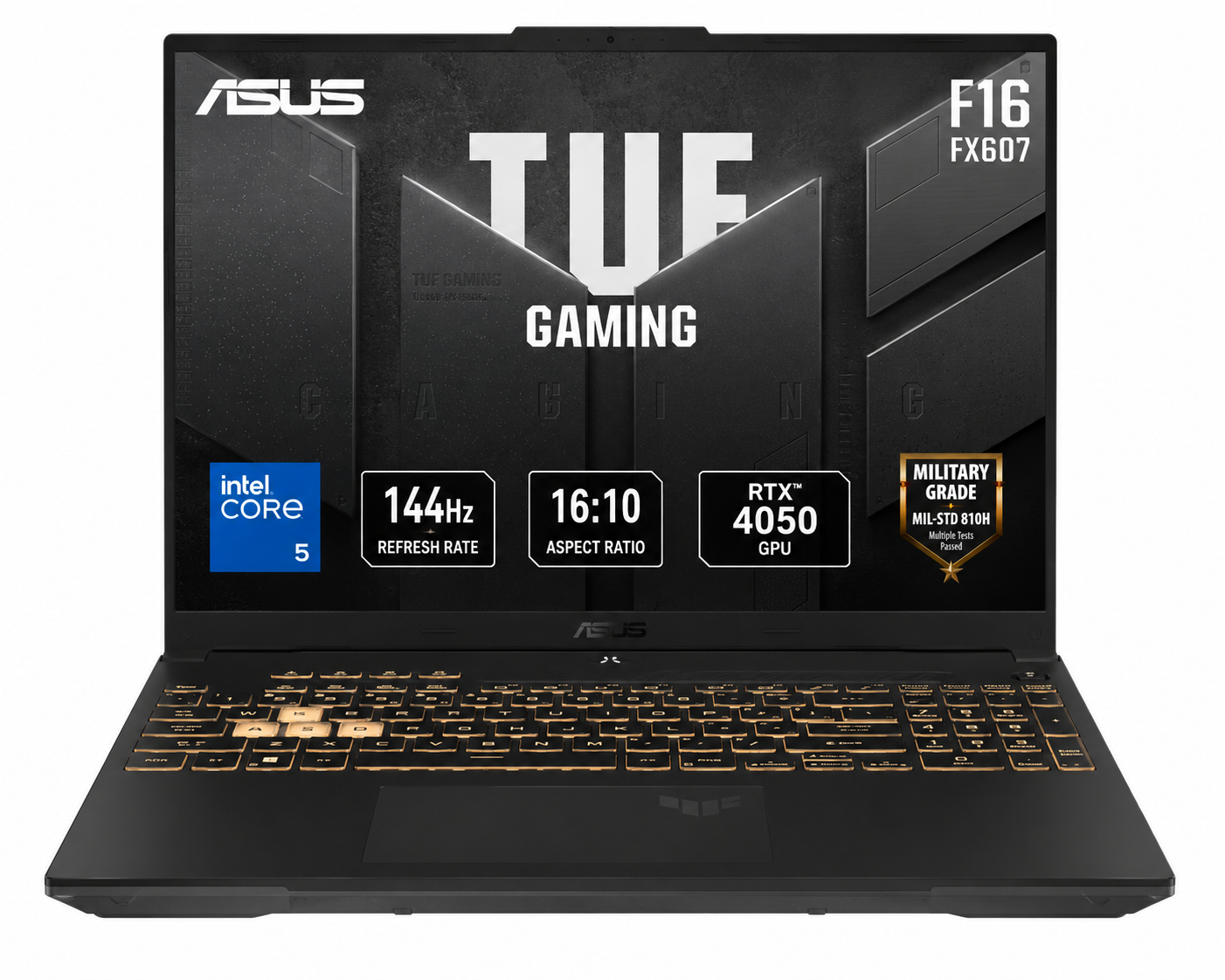 ASUS TUF F16 FX607VU 2025 (Intel Core 5 210H Series 2 Processor | 16GB RAM | 512GB SSD Storage | NVIDIA GeForce RTX 4050 6GB Graphics Card | 16" (WUXGA, 1920 x 1200) 144Hz IPS Display | Wi-Fi 6E & BT 5.3 | Windows 11 Home)