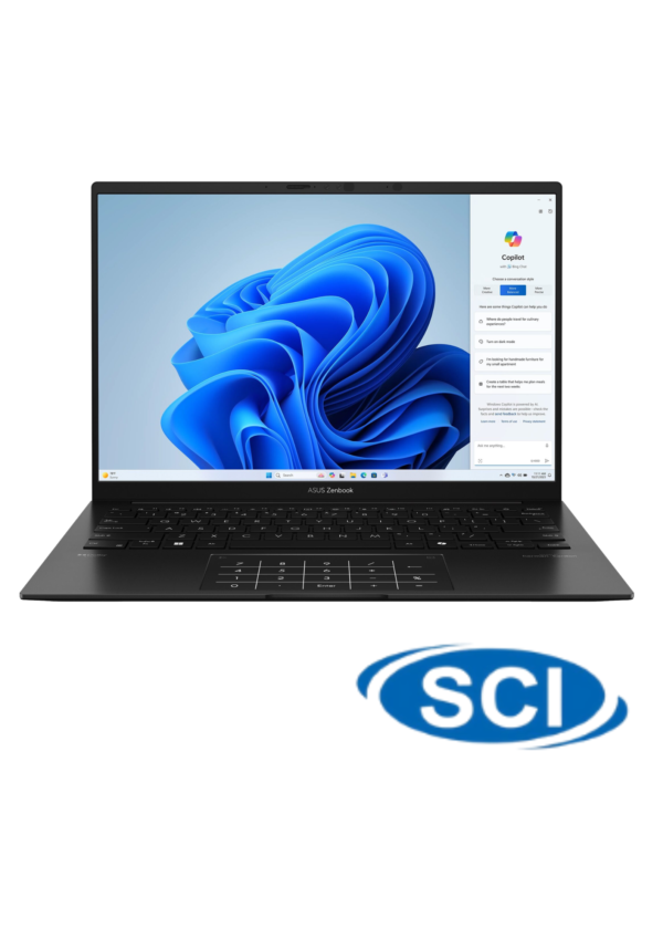 ASUS ZENBOOK 14 OLED - UM3406KA - AMD AI RYZEN 5 340 | 16 GB RAM | 512GB SSD PCIe Gen 4 | 14 inch WQXGA OLED | Genuine Win 11 | JADE BLACK | NUMPAD | 2 Year Int'l Warranty | 1 Year Perfect Warranty - Image 2