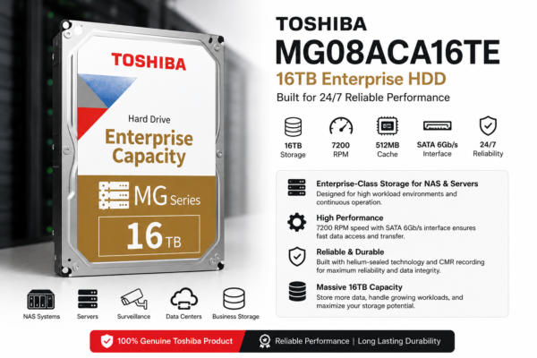 Toshiba MG08ACA16TE 16TB Enterprise NAS HDD – Price in Nepal | Standard Computer